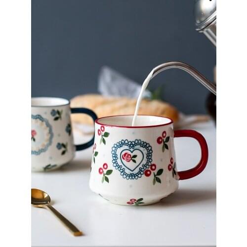 NEWYEARNEW 1piece Ceramic Mug Milk Water Cup Coffee Love Tea Tableware Valentine Wedding Business Gift