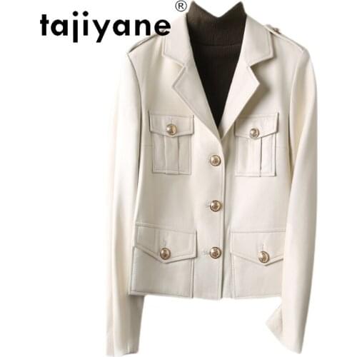 Tajiyane Women Genuine Leather Jacket Real Sheepskin Coat Spring Autumn Fashion Clothes Woman Short Biker Jackets Casaco HLY29