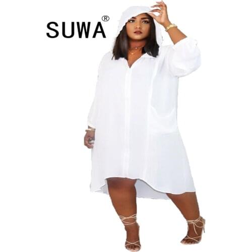 Autumn Long Sleeve White Shirt Blouse Dress 2020 Women Casual Turn Down Collar Retro Dress Button Lady Office Chiffon Vestidos