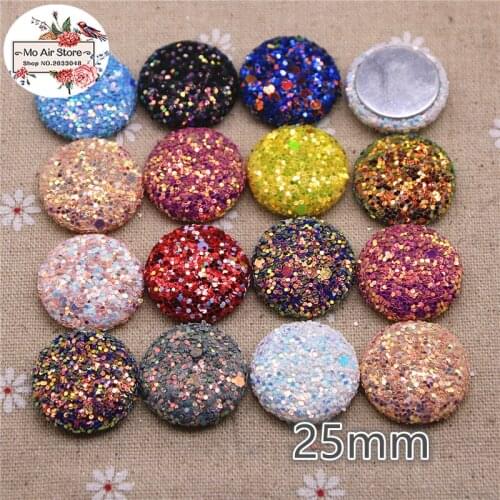 10pcs Flatback bling slap-up Covered round Buttons Home Garden Crafts Cabochon Scrapbooking