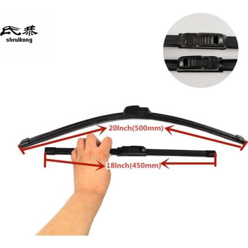 Free shipping 2pcs/lot SG-001 Wiper blades for 1999-2008 OPEL Agila A 20"+18" fit standard J hook wiper arms only