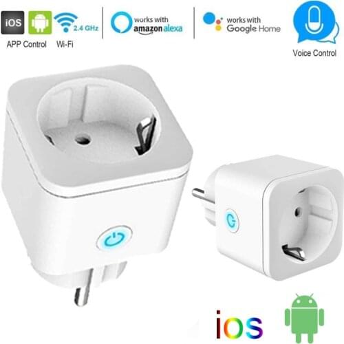 3/2/1PCS EU Plug WIFI Wireless Remote Socket Smart Timer Plug Voice Control EU Home Fire Retardant PC Smart Power Socket