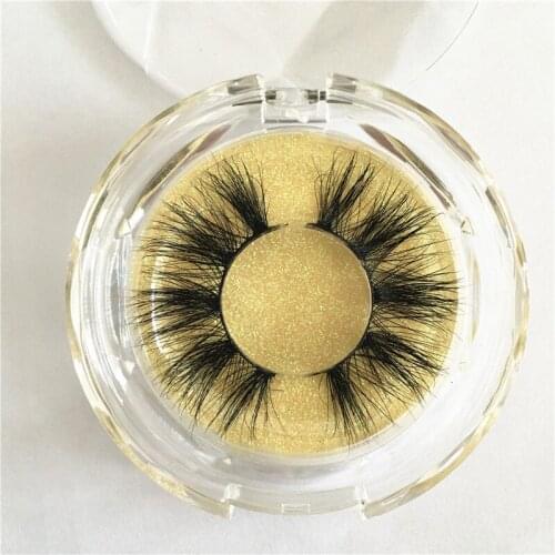 3D Eyelash Real Mink 25mm Lash with Circle Lash Case