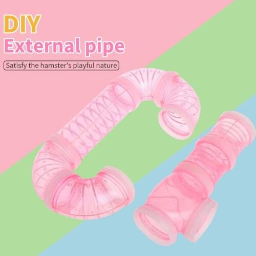 8pcs Hamster Tunnel DIY Assembly Pipe Set External Small Pet Sport Pipeline Training Playing Tool
