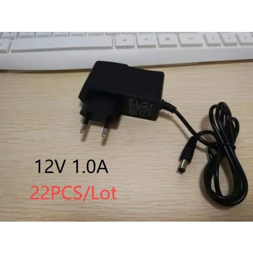22pcs/Lot AC/DC Adapter 12V 1.0A Power Adapter for ONU EPON GPON FE GE Fonte 12V 1.0A
