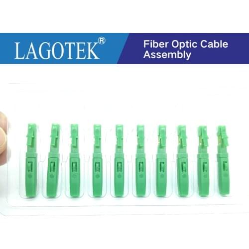 Free shipping 10pcs LC/APC Field Fast Assembly Connector adapter support 2.0mm 3.0mm Indoor Cable and FTTH Flat Cable Fast/Quick