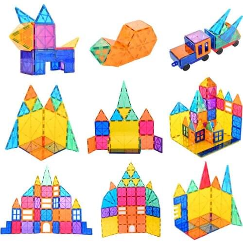 Magnetic Piece Building Blocks Childrens Puzzle Magnetic Building Blocks Magnetic Assembly Toys Color Window Magnetic Force