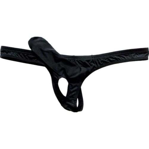 Long Sleeve Penis Hole Thong Erotic Jockstrap Gay Lingerie Egg Free Low Rise Men Thong Underwear Sexy Sleepwear for Lovers