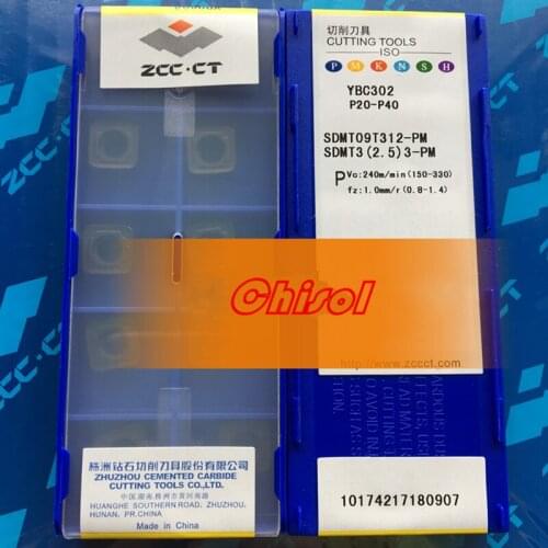 Free shipping fast feed milling insert SDMT09T312-PM YBG205 / SDMT09T312-PM YBC302 high feed cutting milling blade tips