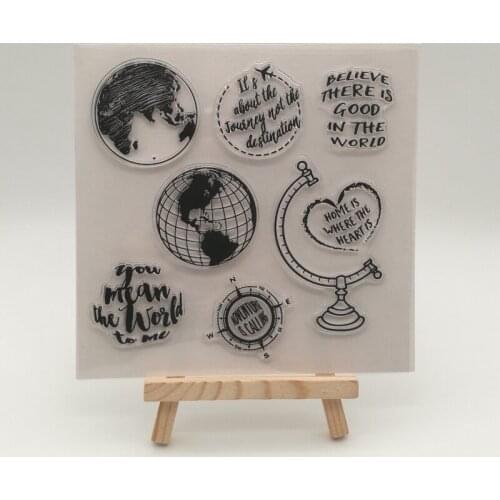 Globe transparent stencil for DIY Scrapbooking photo album decorative sheets