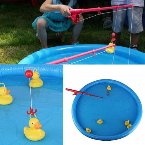 Duck Fishing Game Pond Pool with 5 Ducklings Set Kid Educational Preschool Toy NSV775