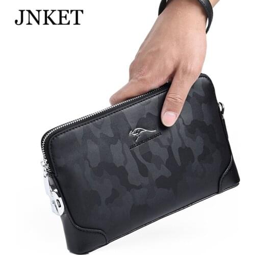 JNKET New Combination Lock Mens Clutch Wallet Large Capacity Clutch Bag PU Leather Handbag Multifunction Business Bag