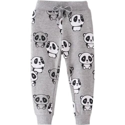 Jumping meters New Arrival Drawstring Animals Sweatpants for Boys Girls Autumn Spring Children Dinosaurs Bottom Kid Long Trouser