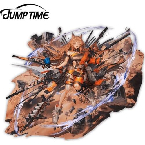 JumpTime 13 x 11.8cm Arknights Ceobe Summer Costume Anime Waifu Car Decal Car Stickers Waterproof Bumper VAN SUV Surfboard Decal