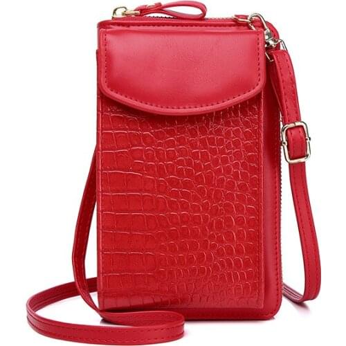 Classical Women Crocodile Pattern Shoulder Bag Made Of Leather Small Phone Crossbody Bags Female Coin Purse Flap Ladies Handbags