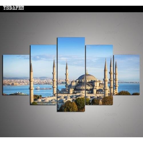 Op de muur HD print olieverf modulaire foto Scenery poster kind room decor woondecoratie 5 stks canvas art z157