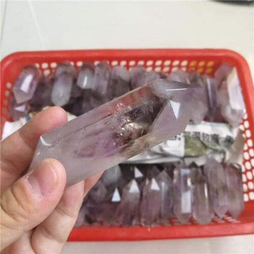 5kg Wholesale 3A Amethyst Point Crystal Quartz Amethyst Double Terminated Points For Sale