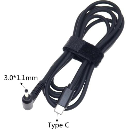 USB Type C To DC 3.0x1.1mm 3.0*1.1 Male Plug Converter PD Charging Cable Cord For Ace r Aspire 19V Laptop Power Adapter 1.5m 5ft