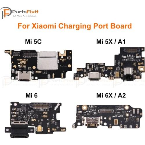 Charging Port Board for Xiaomi Mi5C Mi5X/A1 Mi6 Mi6X/A2 Dock Connector PCB Board Ribbon Flex with Headphone Jack Audio Earphone