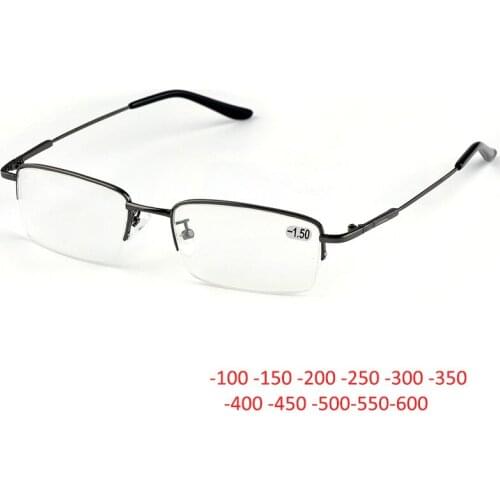 Half Frame Ultralight Nearsighted Glasses Resin Nearsight Short sight Eyewear Women Men Shortsighted Myopia prescription glasses