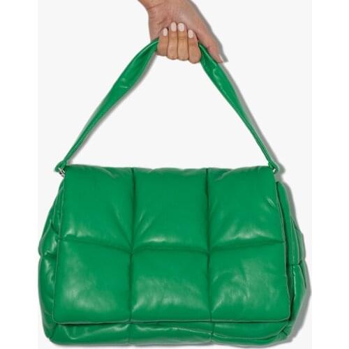 Luxury Fashion New Space Down Padded Handbag Woman Casual Space Cotton Totes Bag Lady Shoulder Bag