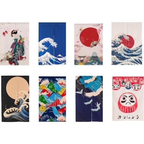 Japanese Style Living Room Bedroom Long Noren Curtain Window Doorway Drapes