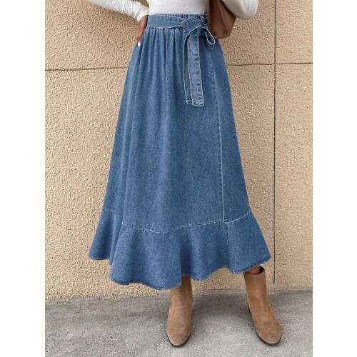 SRVBY Denim Skirts For Women