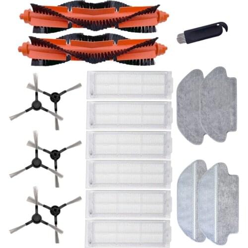 TOP!-Main Brush Hepa Filter Side Brush Mop Cloth for Xiaomi Mijia STYJ02YM Mi Mop for Viomi V2 PRO V3 SE V-RVCLM21B