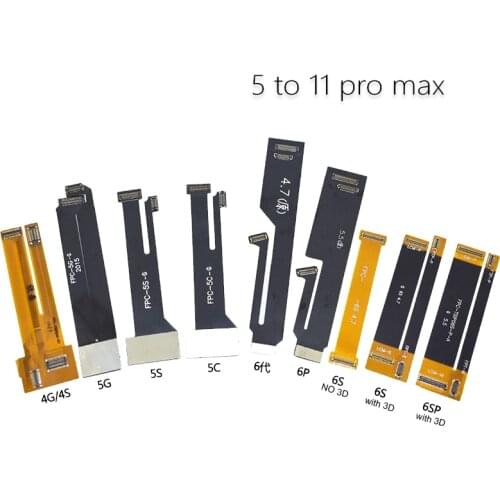 LCD Display Touch Screen Extension Flex Cable For iPhone X XS 11 12 Pro Max 6G 7G 6S 7P 8 8P 6SP 6 7 8 PLUS Tester Extend Test