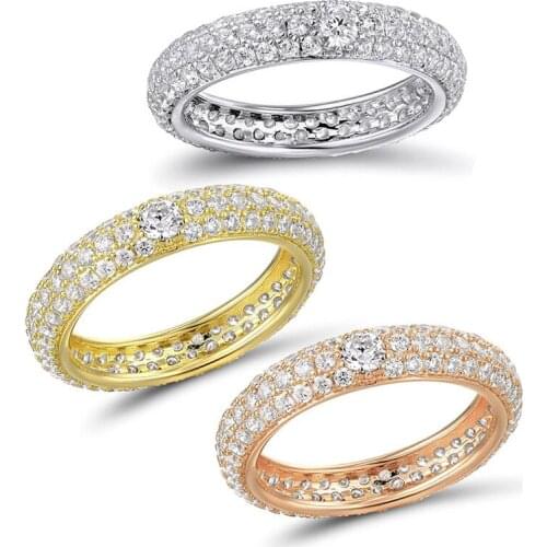 Cellacity Silver 925 Ring for Women Classic Style Fine Jewelry Gemstones Rose Gold Color Elegant Temperament Size6,7,8,9,10 Gift