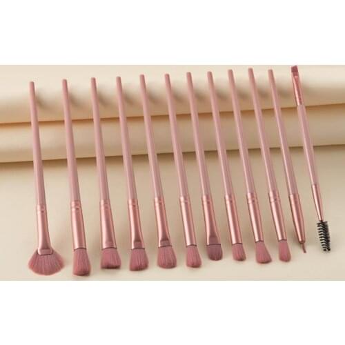 12pcs/set Makeup Brush Eye Shadow Brush Fan-shaped Lip Eyebrow Makeup Brush Set