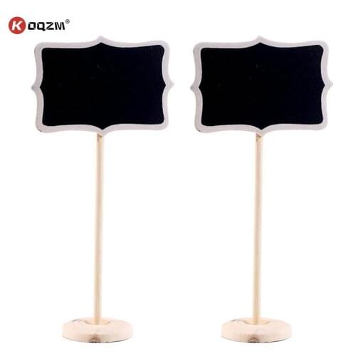 2pcs Classic Mini Blackboard Clip On Message Wooden Small Chalkboard For Wedding Party Buffets Table School Supplies