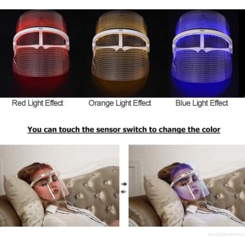 3 Color Beauty Devices LED Light Photon Therapy Face Mask Facial SPA Acne Wrinkle Removal Skin Rejuvenation Moisturizing Tool