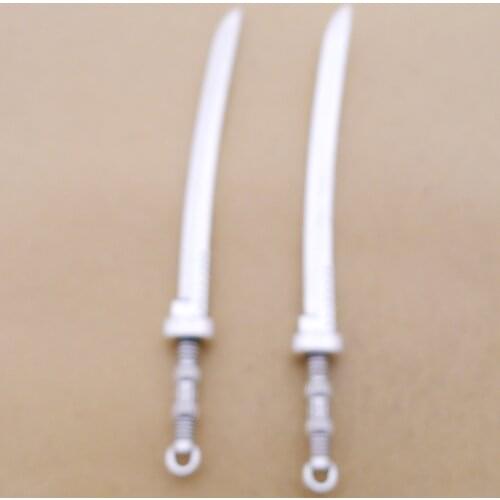 3 Pieces 10.7*10mm Mixed Alloy Antique Silver Color Sword Charms Bracelet Pendant Accessory For DIY Jewelry Making