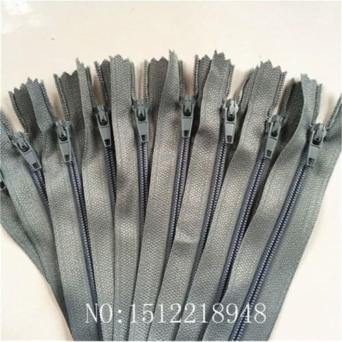 50pcs ( 12 Inch ) 30cm Gray Nylon Coil Zippers Tailor Sewer Craft Crafters &FGDQRS #3 Closed End