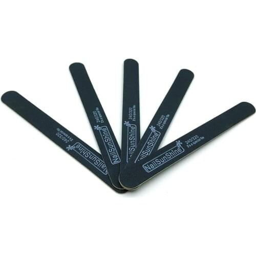50Pcs Black Strong Wooden Nail Art Sanding Buffer Block Files 240/320 Nail Buffing Polish Strips Professional Nail Salon Tools