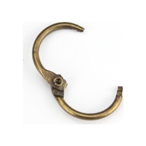 50Pcs Loose Leaf Binder Rings Ni Metal Rings Round Anti Rust Iron Metal Easy Glide Bronze circle Literature Paper Page Lock Ring