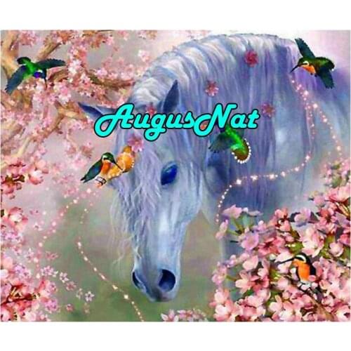 Flower diamond painting unicorn daimond embroidery full square horse diamant painting puzzle picture diamant art decoration gift