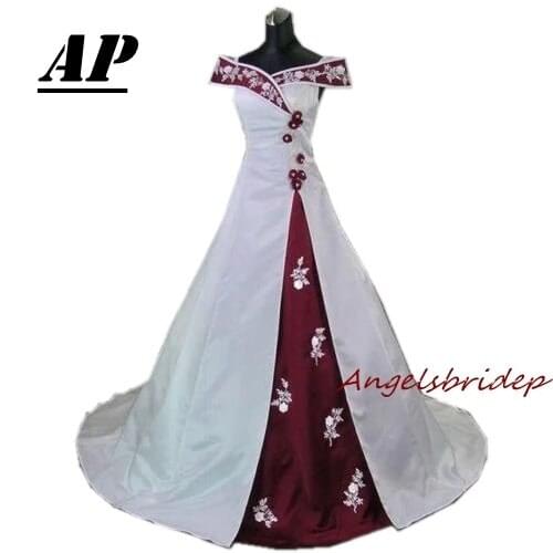 Angelsbridep Sexy Satin Wedding Dress 2021 Real Image Charming Flowers Applique Vestido De Noiva Womens Bridal Gown Plus Size