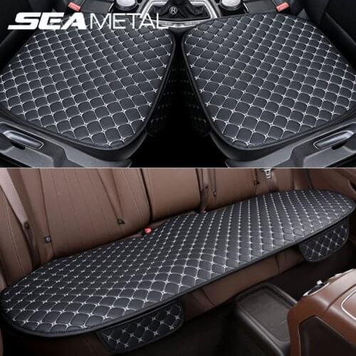 PU Leather Car Seat Covers Universal Automobiles Seat Cover Interior Seats Cushion Mats Chair Protector Carpet Pads Accessories