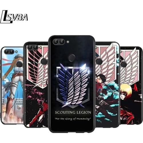Japanese attack on Titan for Huawei P Smart Z S Plus 2020 2019 Nova 5T 5i 5 4e 4 3i 3e 3 2i Phone Case Bright Black Cover