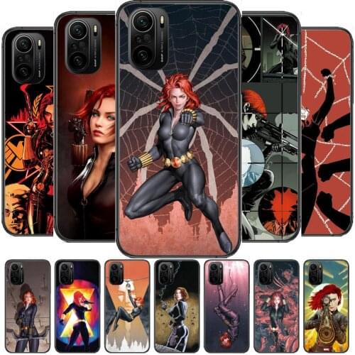 Marvel Avengers Black Widow Phone Case For xiaomi redmi POCO F1 F2 F3 X3 Pro M3 9C 10T Lite NFC Black Cover Silicone Back Prett
