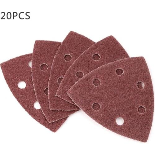20pcs Triangular Sanding Paper Grit 40-240 Triangle 90mm 3.54inch Self-adhesive Sandpaper Polishing Sanding Disc Abrasive Tools