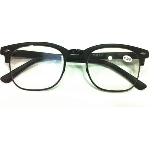 Men TR90 retro PC black square rimmed reading glasses Presbyopia 1.0 1.5 2.0 2.5 3.0 023
