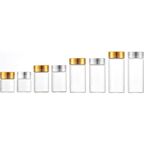 30pcs 5ml 8ml 15ml 20ml 30ml e Liquid Bottle Clear Small Glass Vial With Gold Silver Screw Cap Transparent Refillable Container