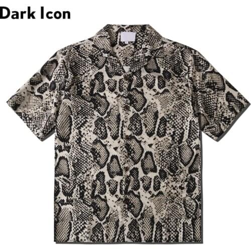 Dark Icon Snake Hawaiian Shirt 2020 Summer Vintage Shirts for Men Streetwear Clothing