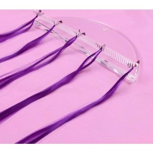 HARMONY stock 1 piece white transparent acrylic holder display stands for hanging hair extensions