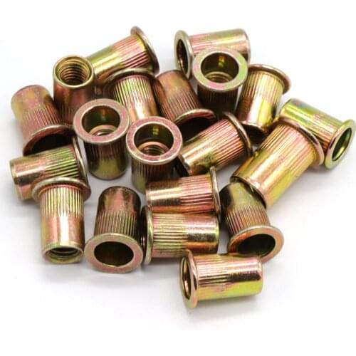 HIFESON 20Pcs/set Carbon Steel Rivet Nuts M3 M4 M5 M6 M8 M10 Screw Hardware Nuts Insert Screwing Rivet Nut Accessories