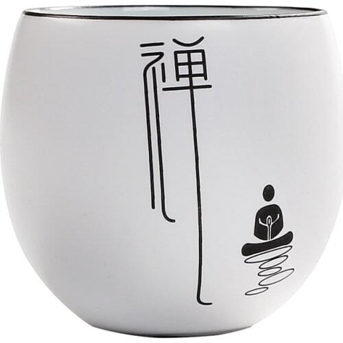 Ceramic Zen Tea Cups Hand Made Vintage Tea Bowl Tea Set White Porcelain Jing Cup Master Tea Cup