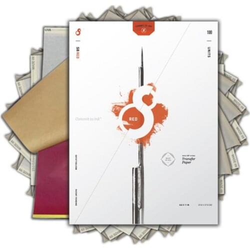 S8 Red Tattoo Stencil Paper(100 Sheets)